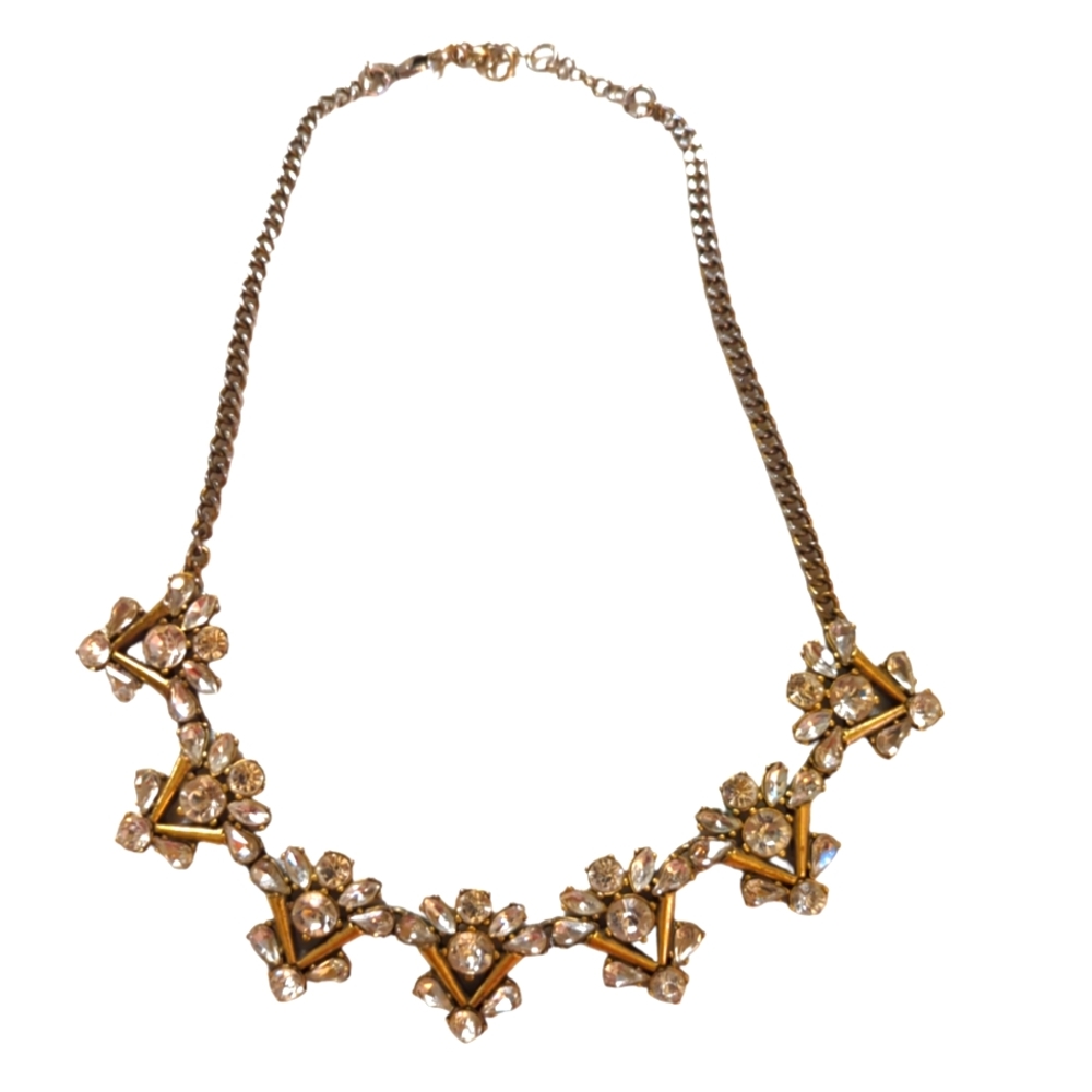 J. Crew Statement Rhinestone Necklace 20"